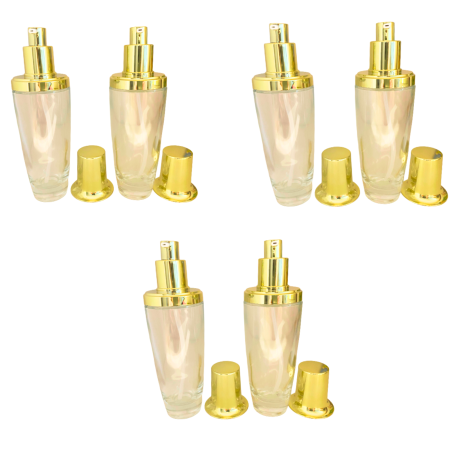 Sticla transparenta cu pompa 100ml - 6 bucati