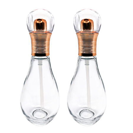 Sticla transparenta cu pompa  60ml - set 2 buc