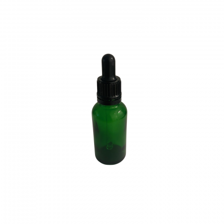 Sticla verde cu pipeta si capac negru sigilabil 30ml - set 2 buc [1]