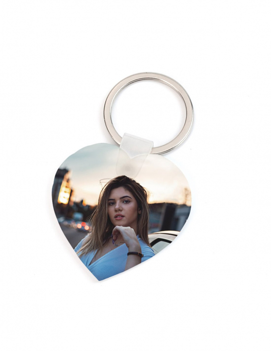 Breloc Plastic Personalizat Cu Poza - Inima [1]