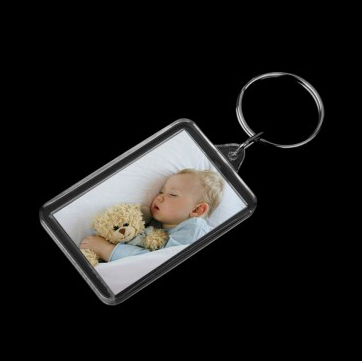 Breloc Personalizat Insertie Foto Plastic 6x3 cm [2]