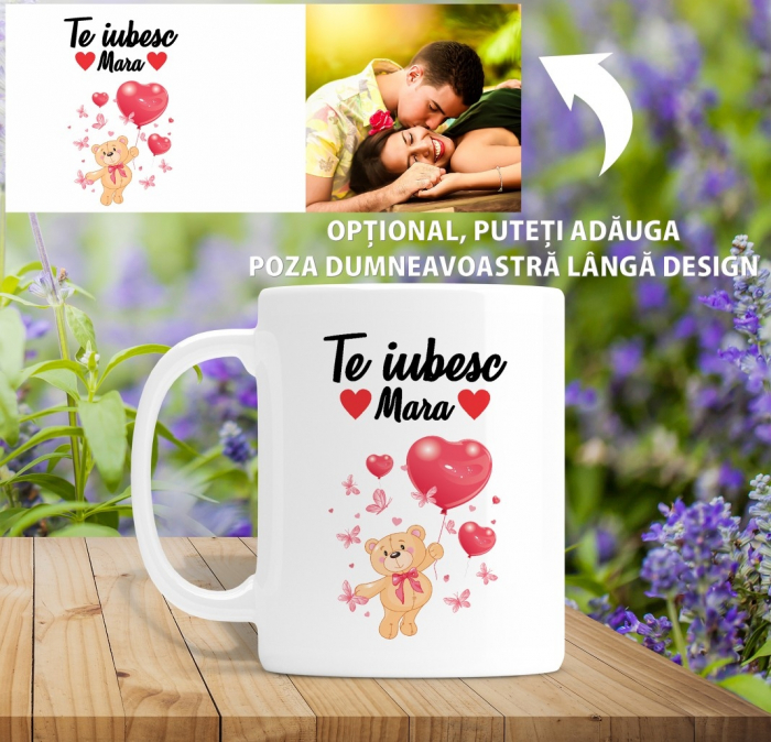 Cana personalizata Cu Nume Si Poza - Te iubesc [2]