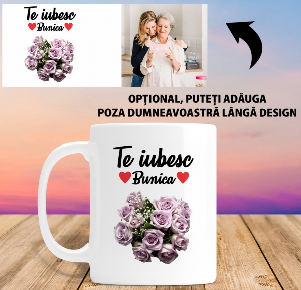 Cana personalizata Cu Poza - Te Iubesc Bunica [2]