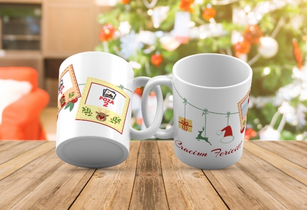 Cana personalizata Cu Poza - Craciun Fericit [2]