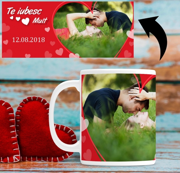 Cana personalizata cu poza - Inima [2]