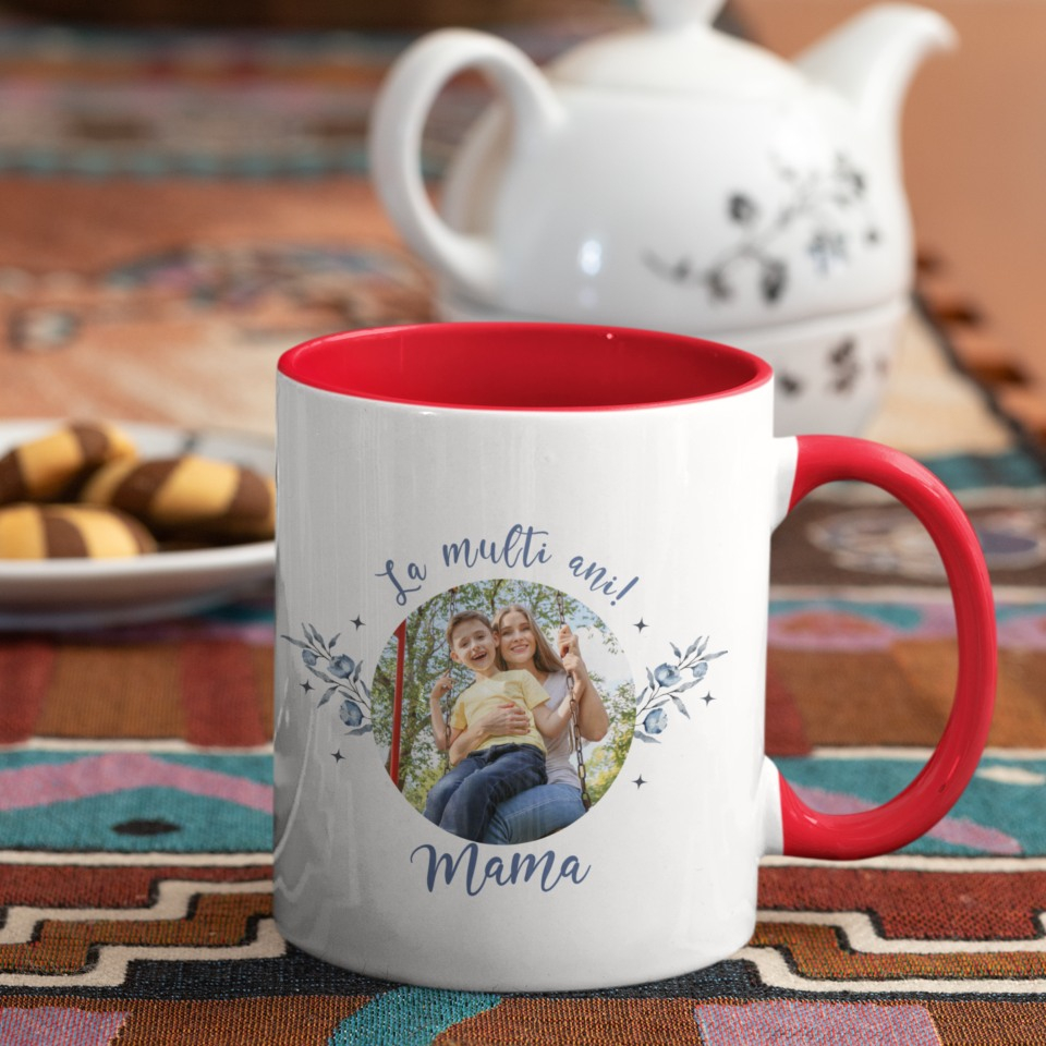 Cana personalizata cu poza - La multi ani  mama! [1]