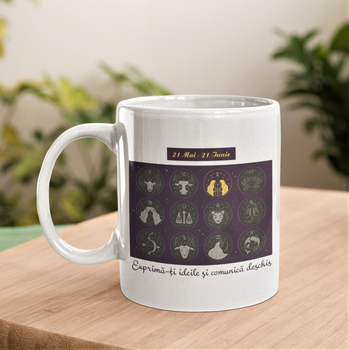 Cana Personalizata Zodie cu citat si nume - Gemeni [3]