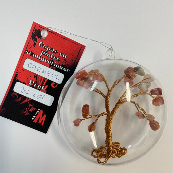 Glob pentru brad cu pietre semipretioase - Carneol 002 [2]