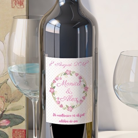 Eticheta Vin Personalizata - Floral 4 [1]