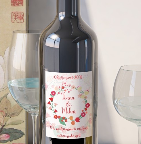 Eticheta Vin Personalizata - Floral 11 [1]