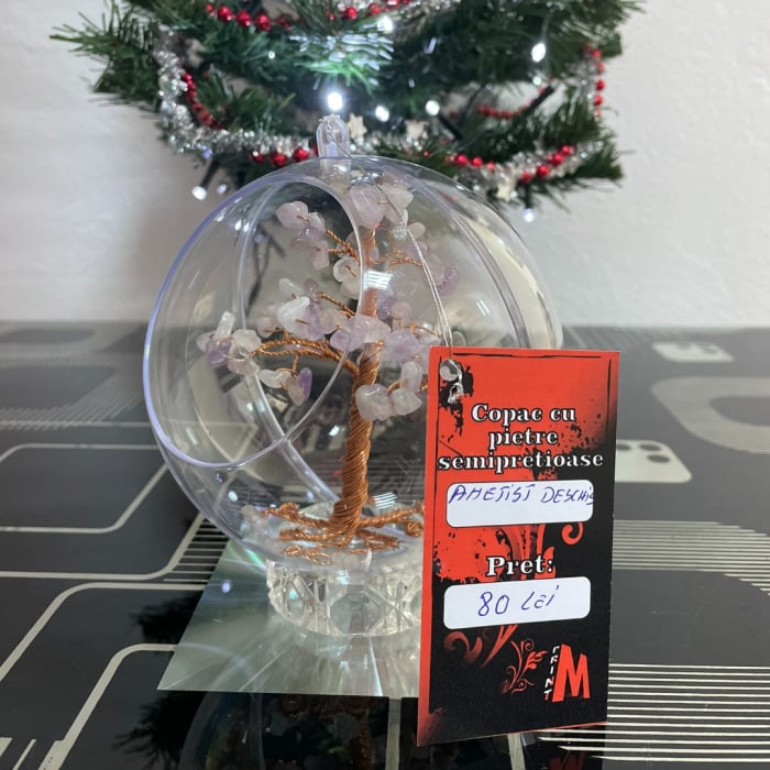 Glob pentru brad cu pietre semipretioase - Ametist deschis 036 [2]