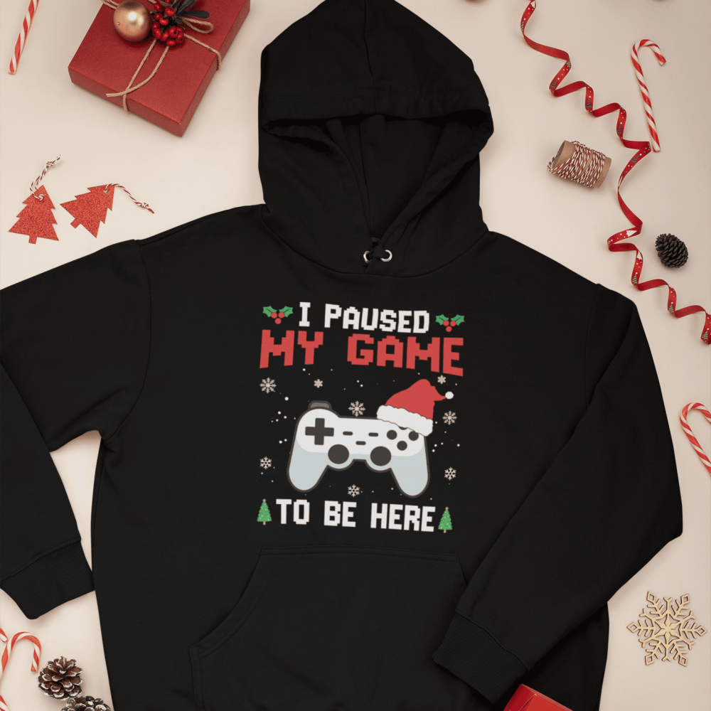 Hanorac Personalizat Craciun - I paused my game to be here [3]