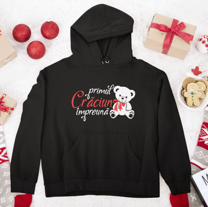 Set 2 Hanorace personalizate - Primul Craciun Impreuna Teddybear [3]