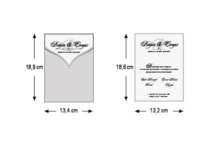 Invitatie de botez delicata crem / bej cu auriu si fundita - cod 5471 [3]