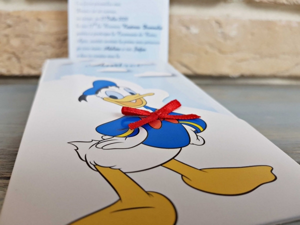 Invitatie de botez albastra cu donald duck - cod 8045 [4]