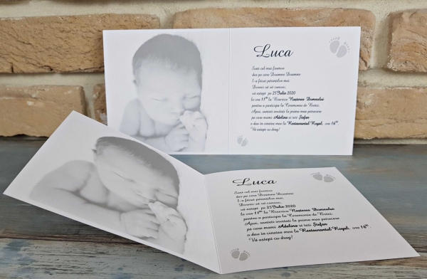 Invitatie de botez amuzanta cu poza - cod 8052 [2]