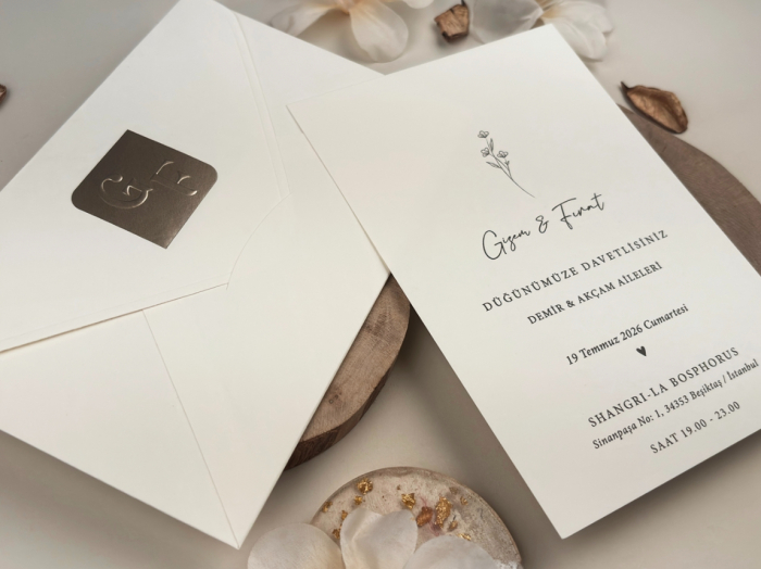 Invitatie de nunta eleganta alba - cod 13314 [4]
