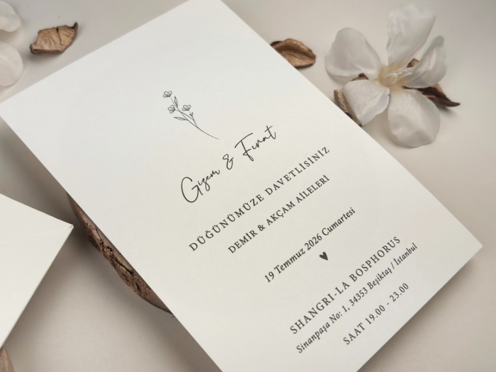 Invitatie de nunta eleganta alba cu sidef - cod 13319 [3]