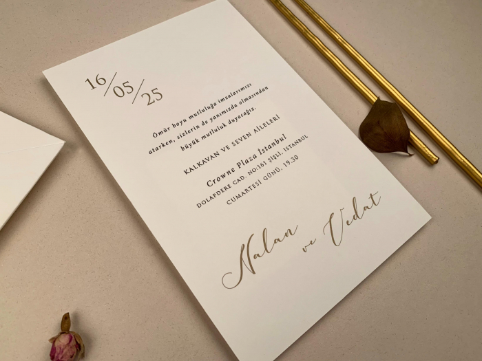 Invitatie de nunta eleganta bej - cod 12259 [3]