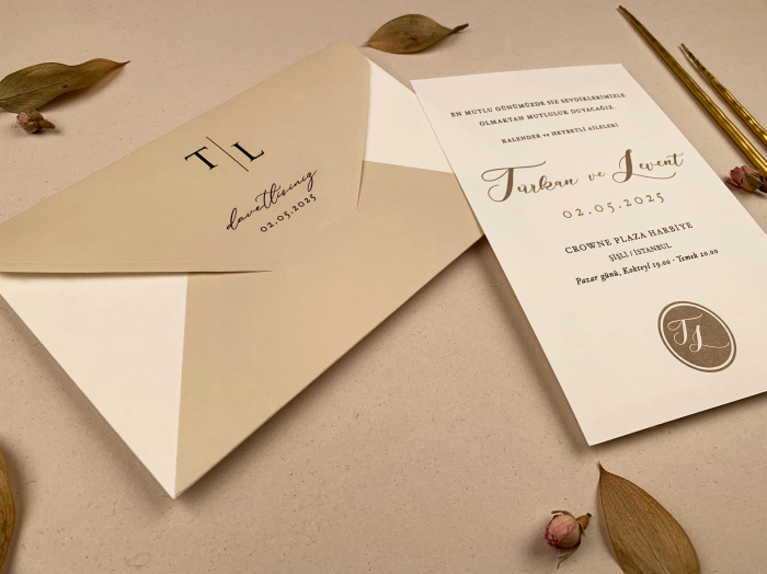 Invitatie de nunta eleganta bicolora - cod 12256 [2]