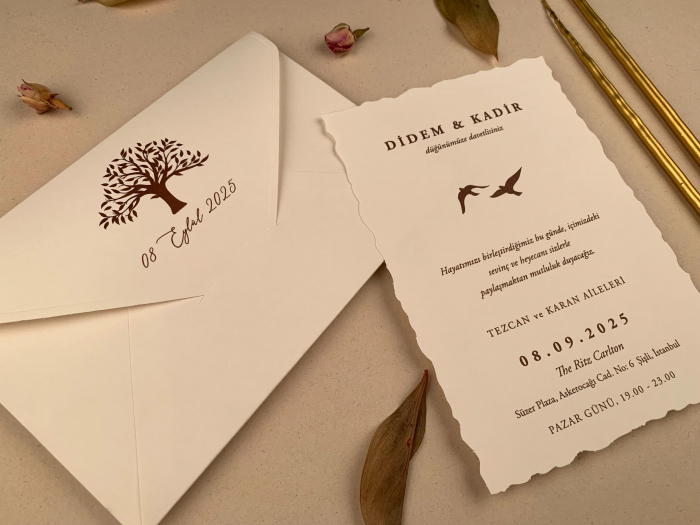 Invitatie de nunta eleganta cu Copacel - cod 12272 [2]