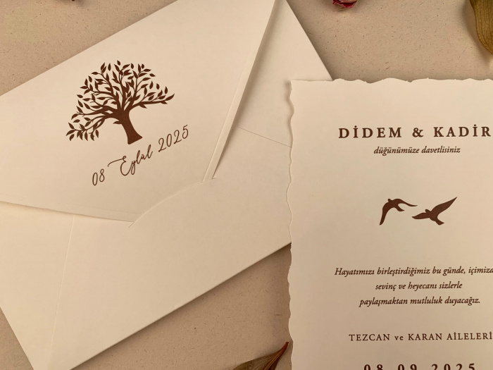 Invitatie de nunta eleganta cu Copacel - cod 12272 [3]