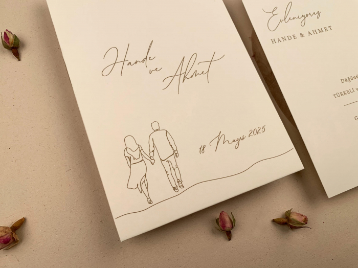 Invitatie de nunta eleganta cu elemente grafice - cod 12271 [3]