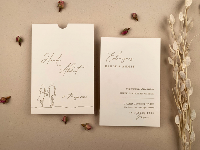 Invitatie de nunta eleganta cu elemente grafice - cod 12271 [1]