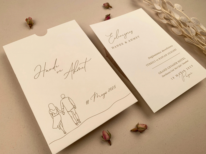 Invitatie de nunta eleganta cu elemente grafice - cod 12271 [4]