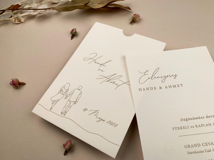 Invitatie de nunta eleganta cu elemente grafice - cod 12271 [2]