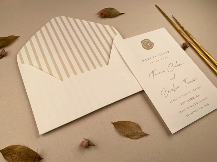 Invitatie de nunta eleganta cu plic stilizat - cod 12257 [2]