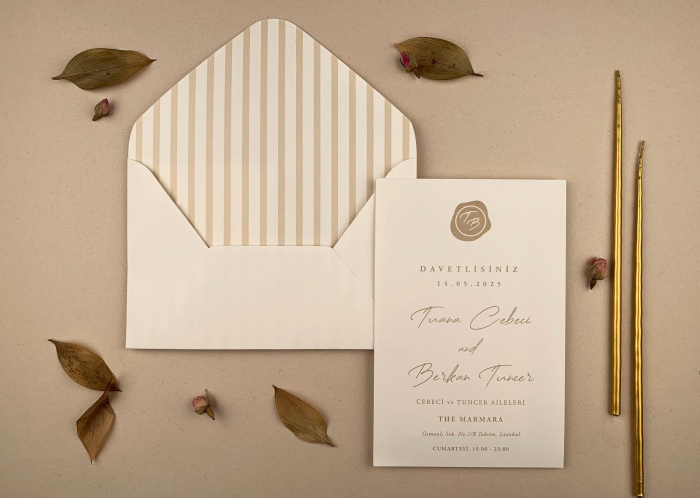 Invitatie de nunta eleganta cu plic stilizat - cod 12257 [1]