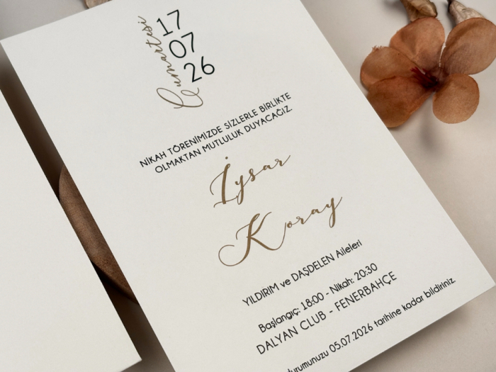 Invitatie de nunta eleganta ivory - cod 96934 [3]