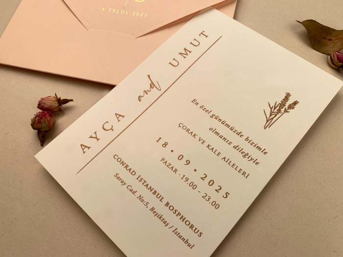 Invitatie de nunta eleganta simpla - cod 12287 [2]