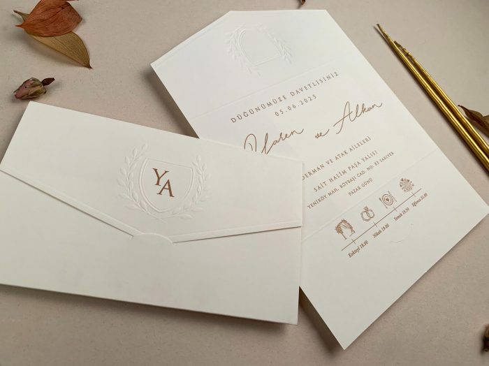 Invitatie de nunta moderna simpla - cod 12284 [3]