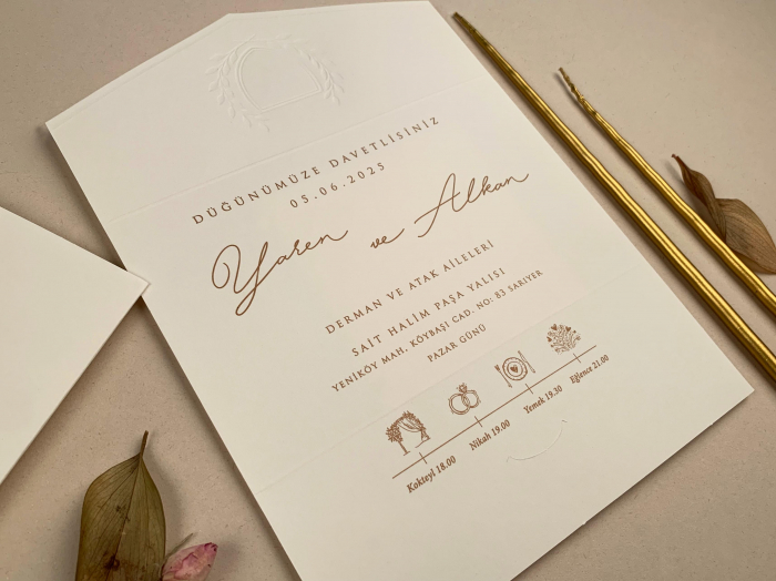 Invitatie de nunta moderna simpla - cod 12284 [2]