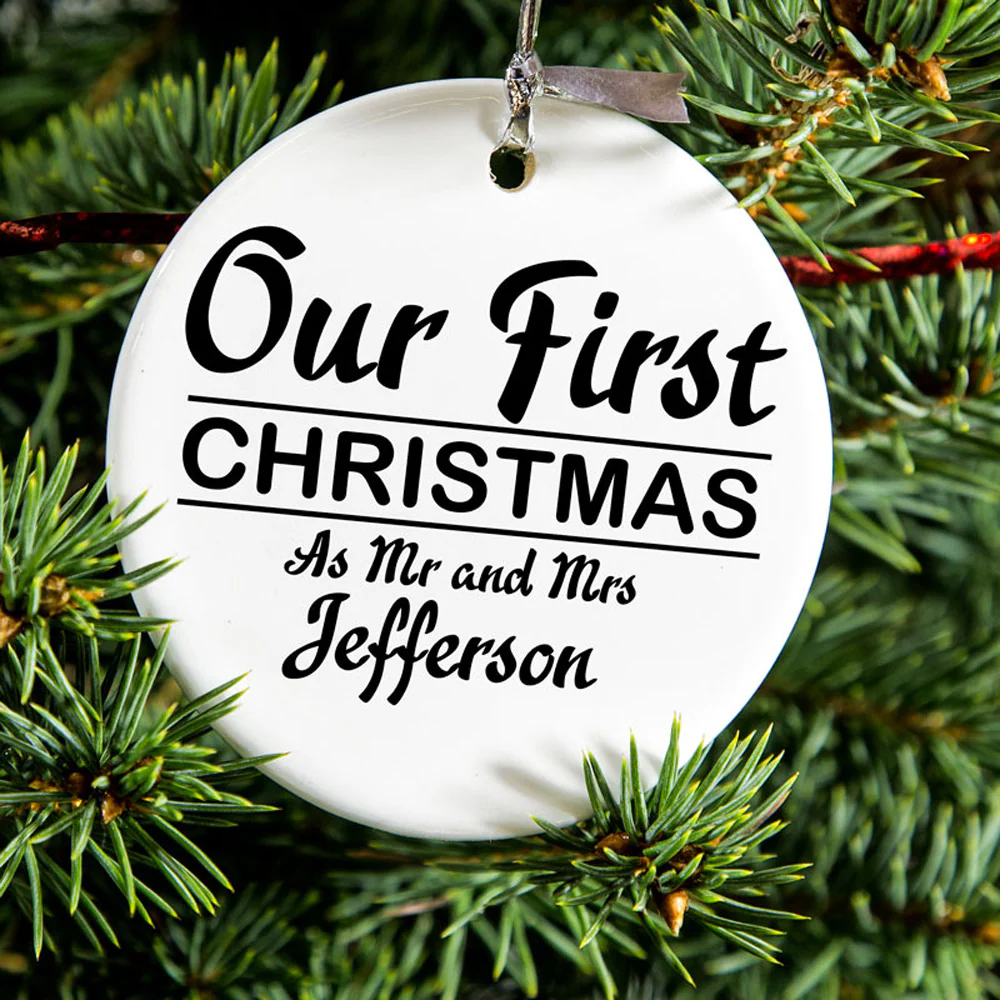 Ornament ceramica pentru brad personalizat - Cerc [3]