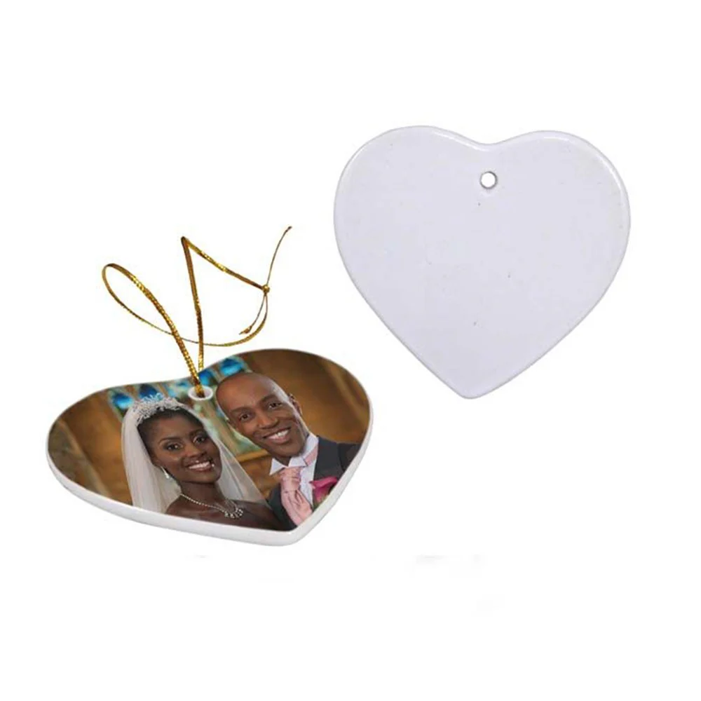 Ornament ceramica pentru brad personalizat - Inima [3]