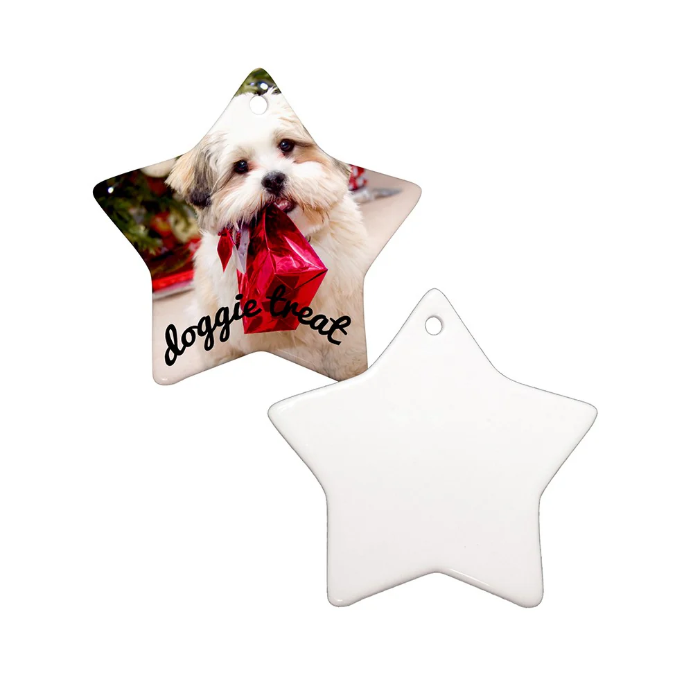 Ornament ceramica pentru brad personalizat - Stea [4]