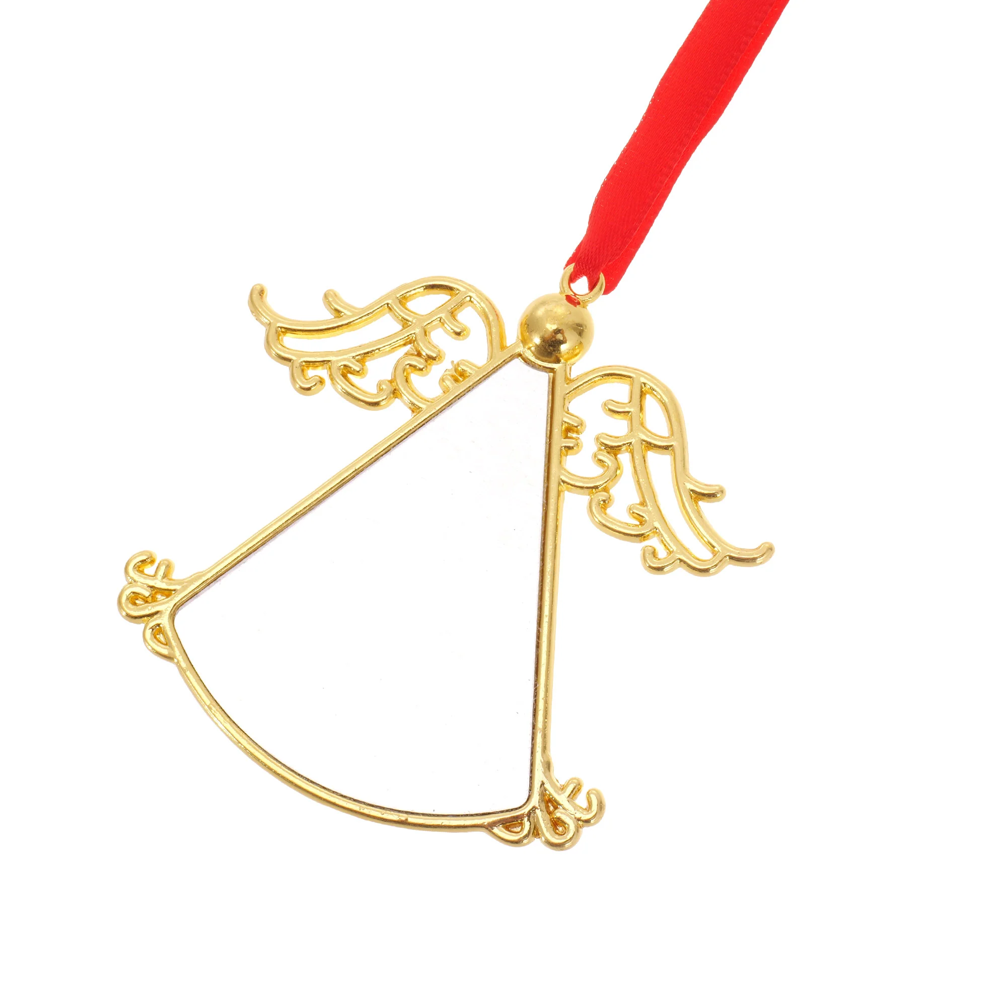 Ornament metalic pentru brad personalizat - Ingeras auriu [3]