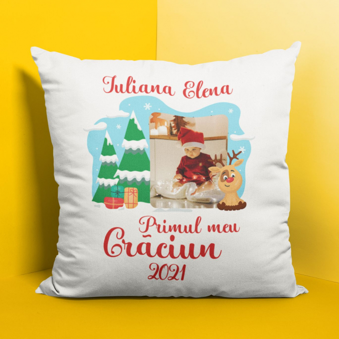 Perna Personalizata Cu Poza - Primul Meu Craciun [2]