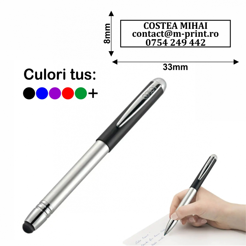 Pix cu stampila - Pen Stamp Alu Magnet Touch [1]