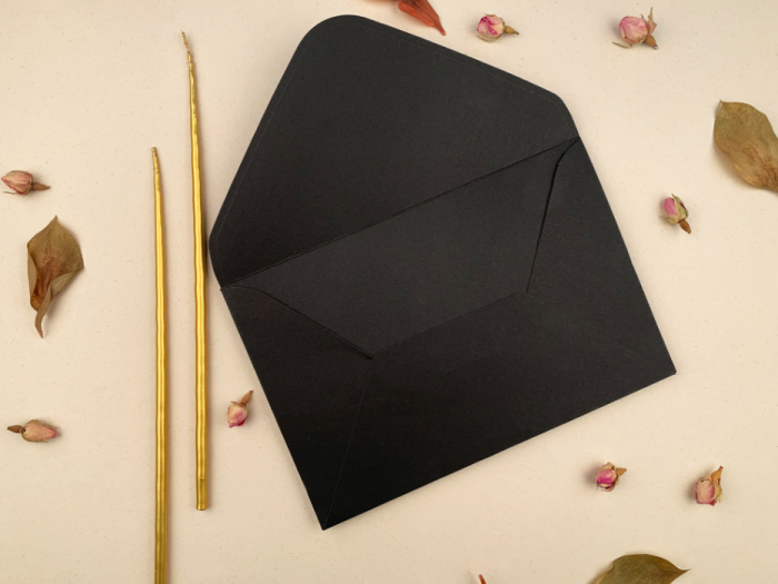 Plic Invitatii Nunta sau Botez - F 14x21 Negru [2]