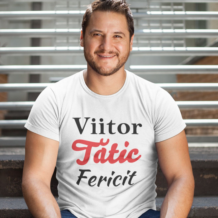 Promotie Tricou Barbat S Personalizat - Tatic Fericit [1]