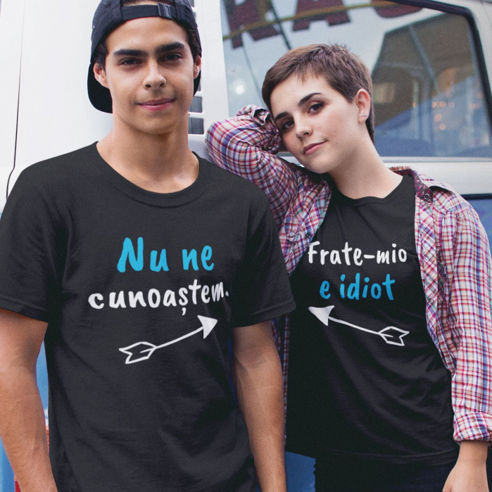 Promotie Tricou Dama S Personalizat - Frate-mio E Idiot [2]