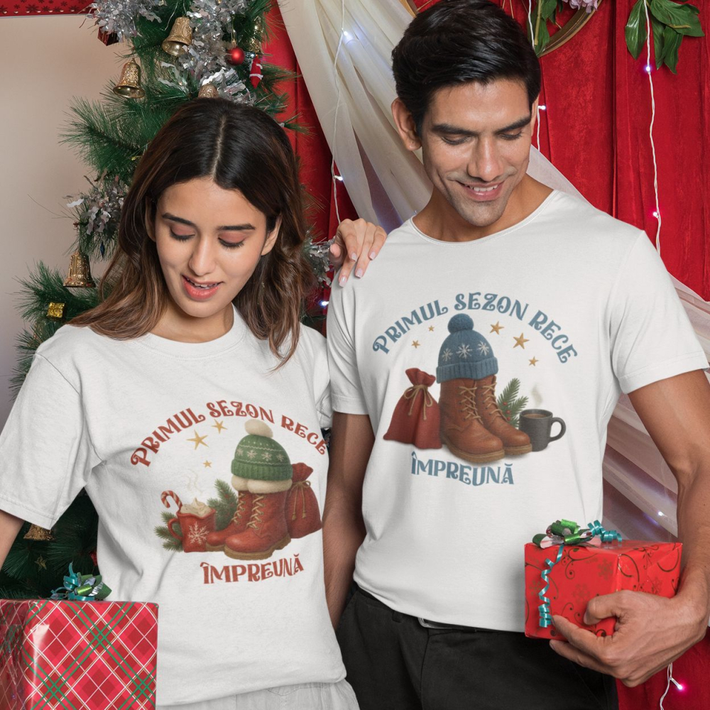 Set 2 Tricouri Cuplu Personalizate - Primul sezon rece impreuna [1]
