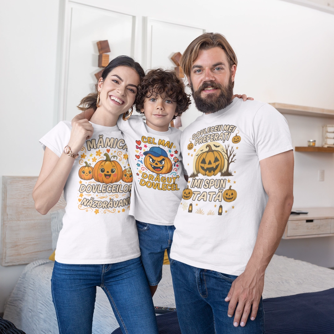 Set 3 Tricouri Halloween - Familie de dovlecei adorabili - baiat [1]