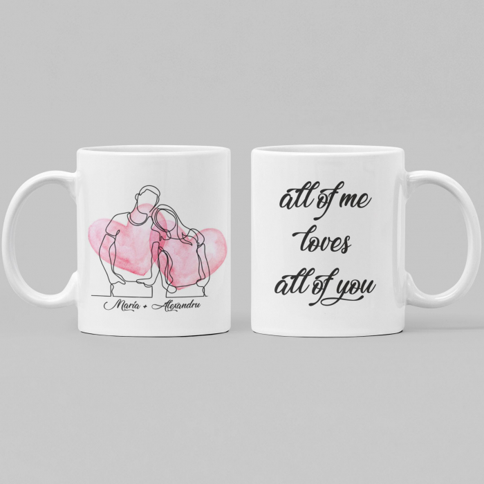 Set 2 Cani Personalizate cuplu - All of me   [2]