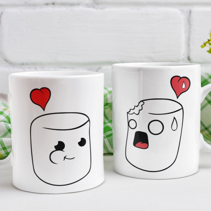Set 2 Cani Personalizate cuplu - Marshmallows   [1]