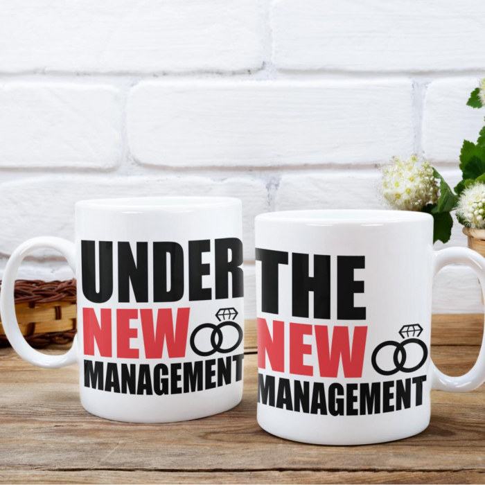 Set 2 Cani Personalizate cuplu - Under new management the new management   [1]